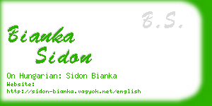 bianka sidon business card